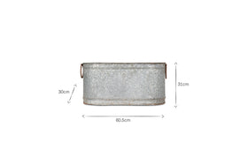 Akasa Trough Planter - Zinc