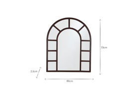Amaga Arched Outdoor Mirror - Antique Black