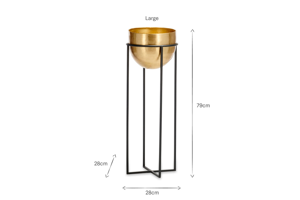 Atsu Brass Planter Stand