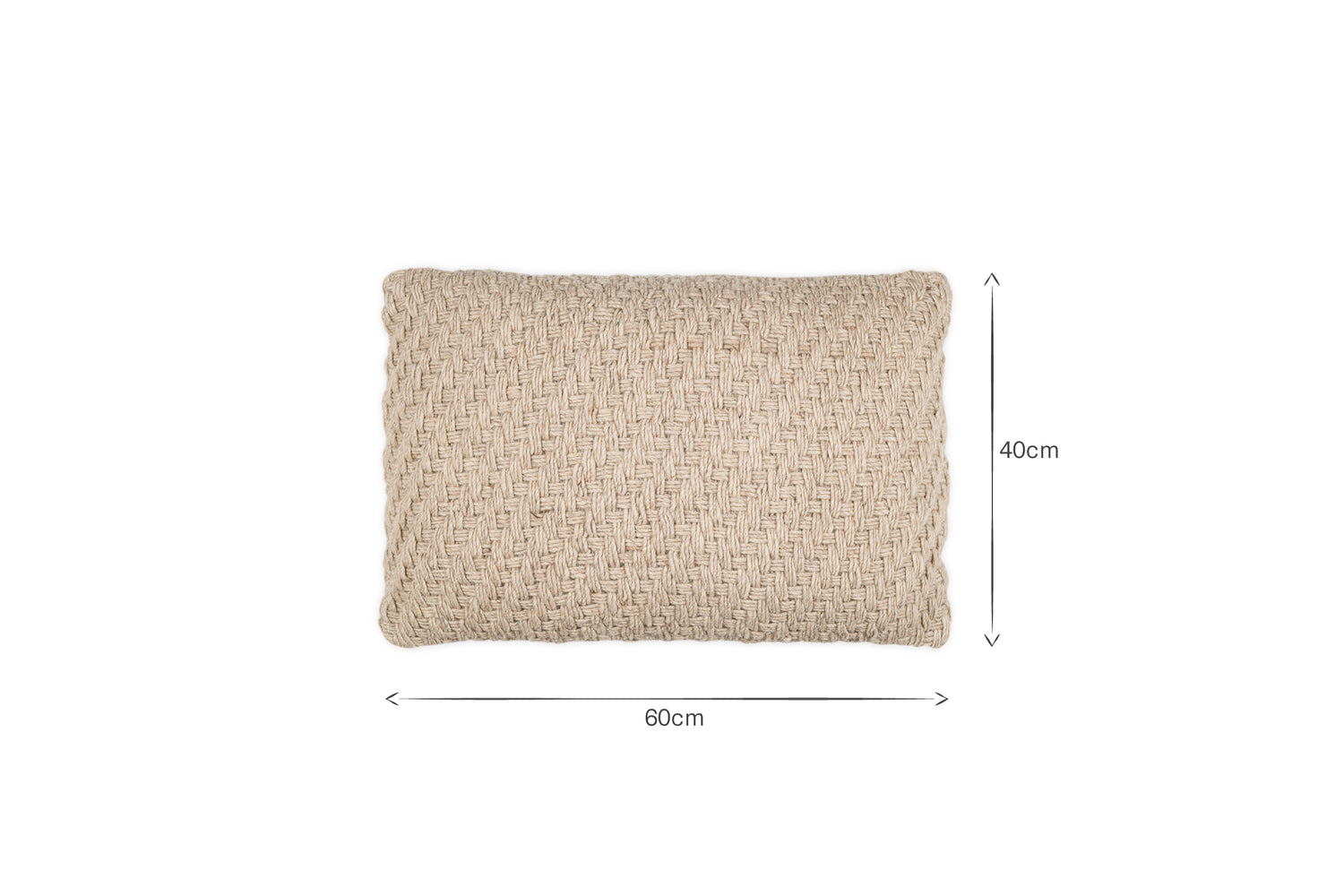 Atifa Cotton & Wool Cushion Cover - Natural