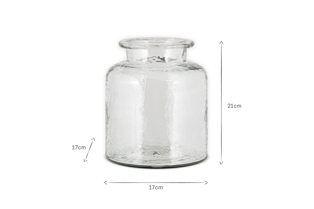 Akra Recycled Glass Vase - Clear