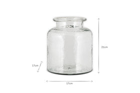 Akra Recycled Glass Vase - Clear