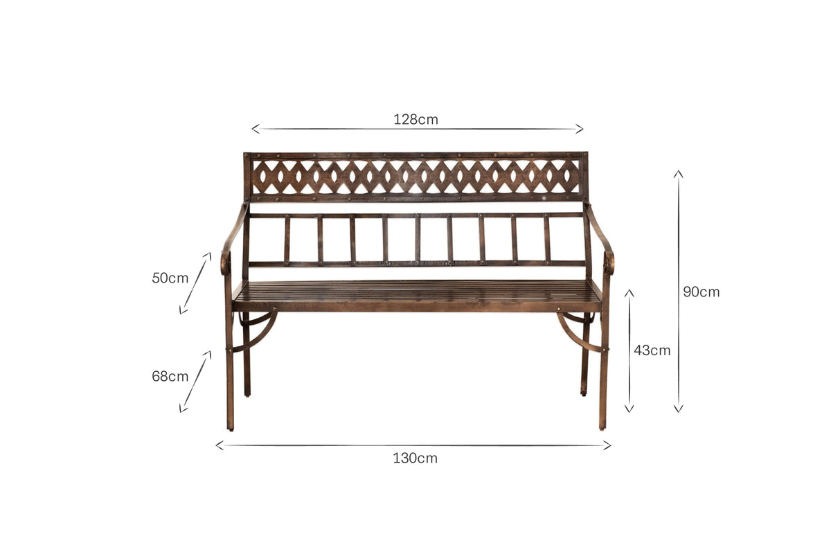 Bahula Decorative Iron Bench