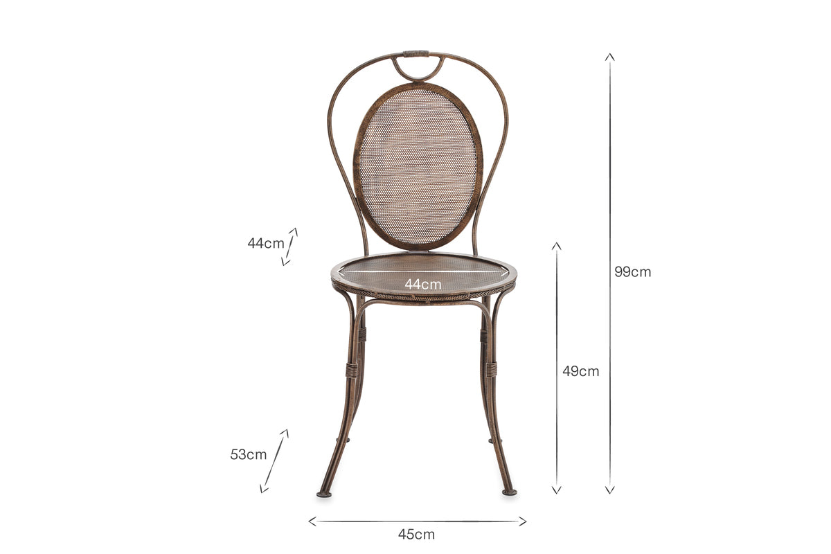 Parwaha Iron Bistro Chair