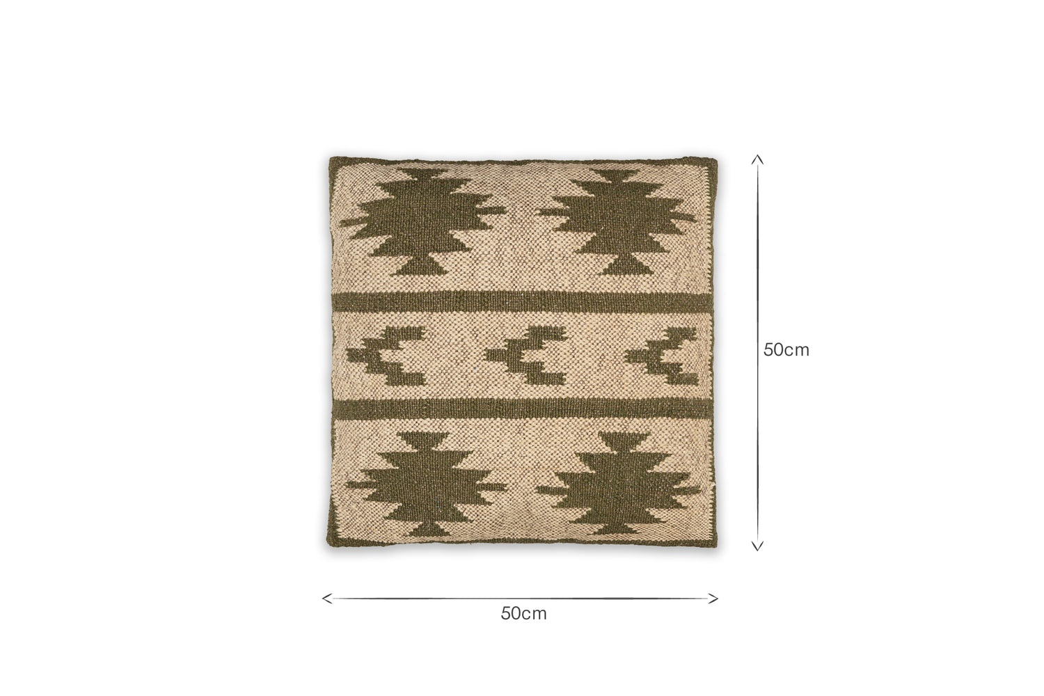 Bhumi Wool & Jute Cushion Cover - Moss Green