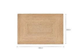 Braided Hemp Rug - Natural - Extra Large