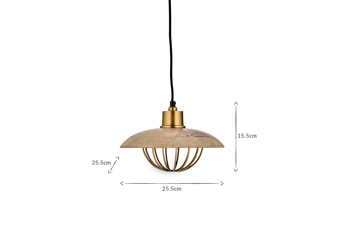 Chakai Wood & Metal Pendant - Small