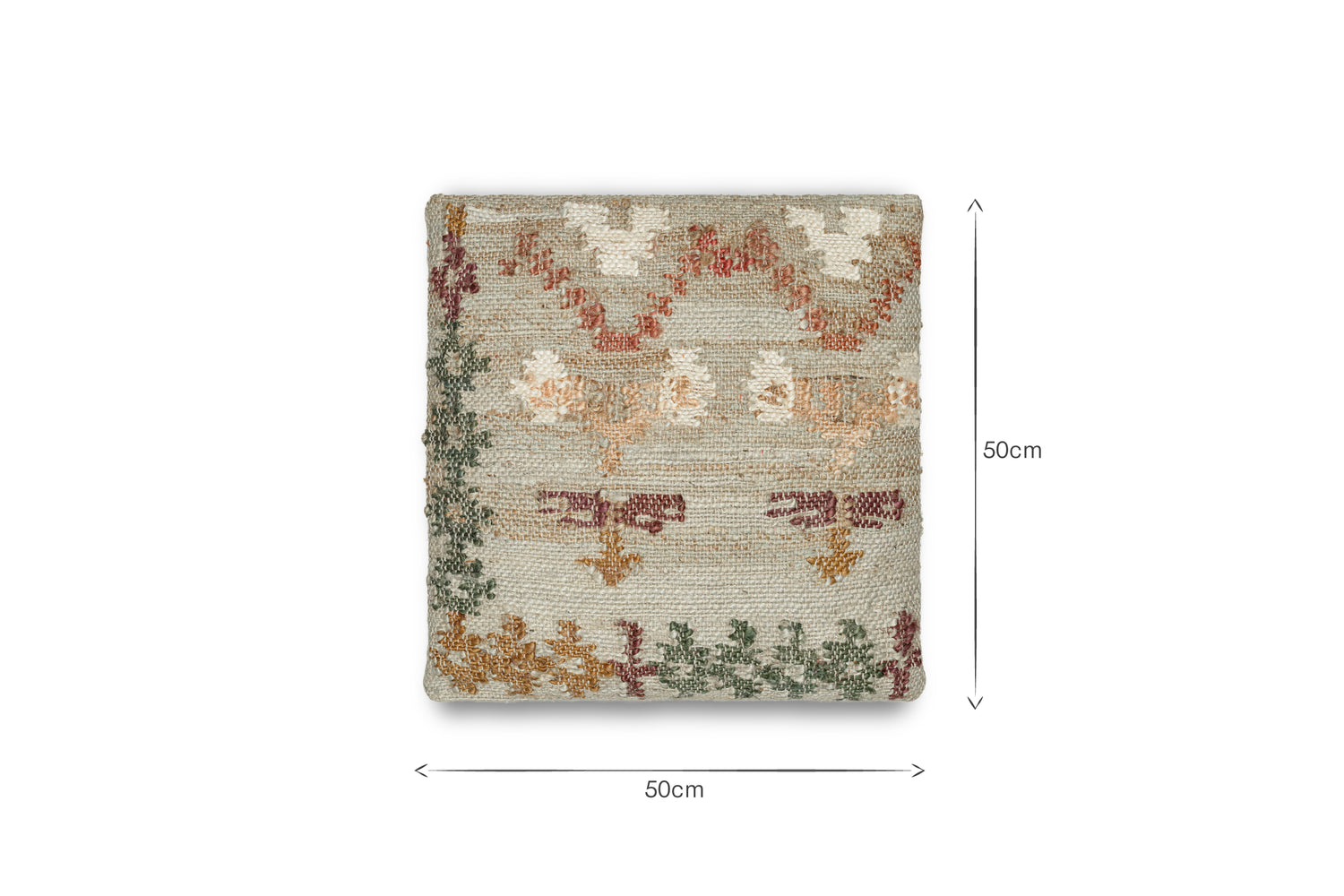 Dantri Jute & Cotton Cushion Cover - Soft Grey