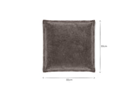 Dhara Velvet Cushion Cover - Charcoal