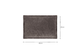 Dhara Velvet Cushion Cover - Charcoal
