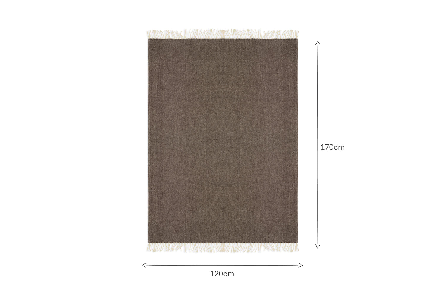 Dilli Wool Throw - Dark Brown