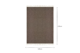 Dilli Wool Throw - Dark Brown