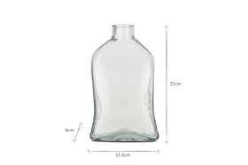 Ellam Recycled Glass Bottle Vase - Clear