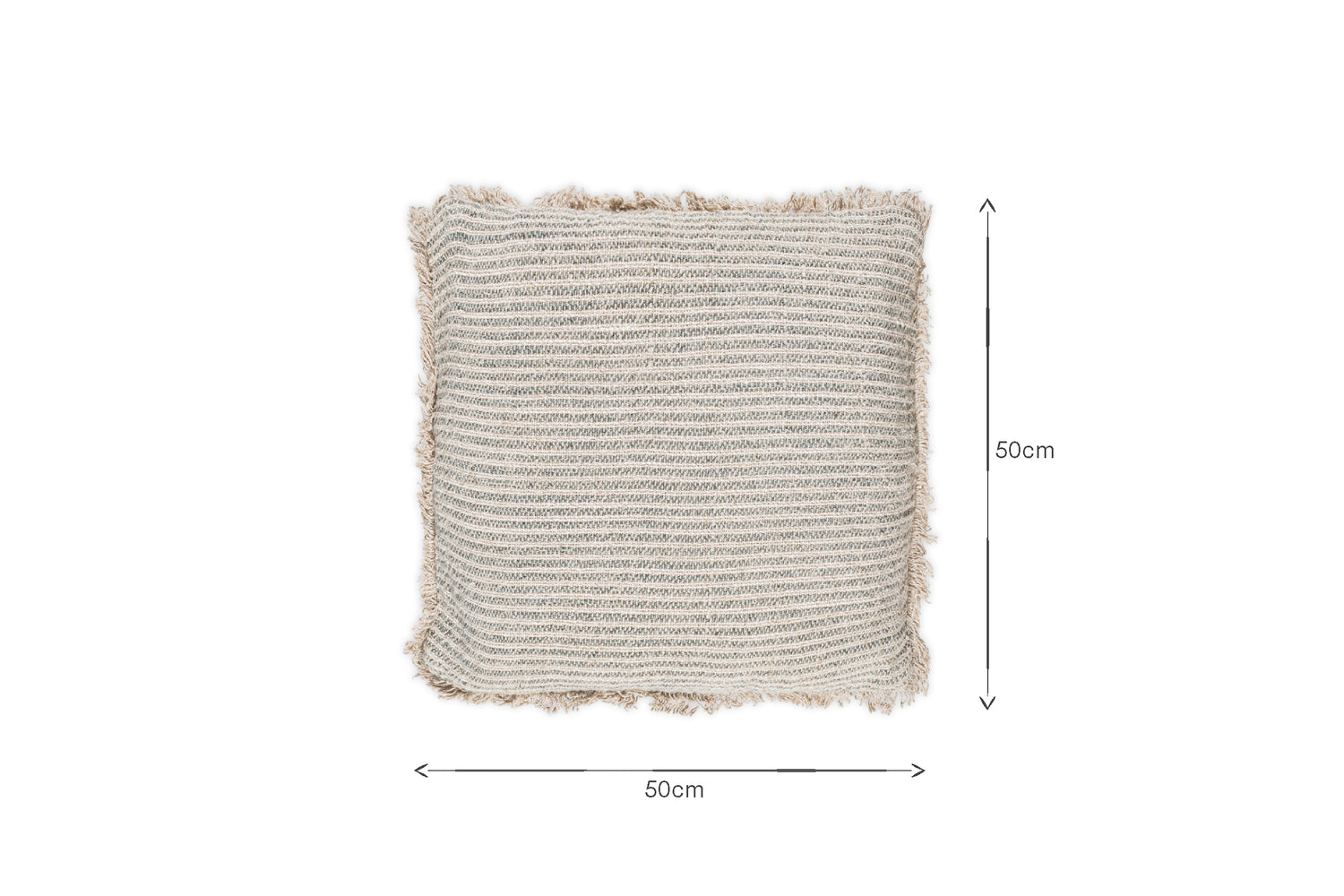 Gili Linen Cushion Cover - Dark Green & Natural