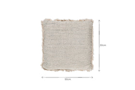 Gili Linen Cushion Cover - Dark Green & Natural