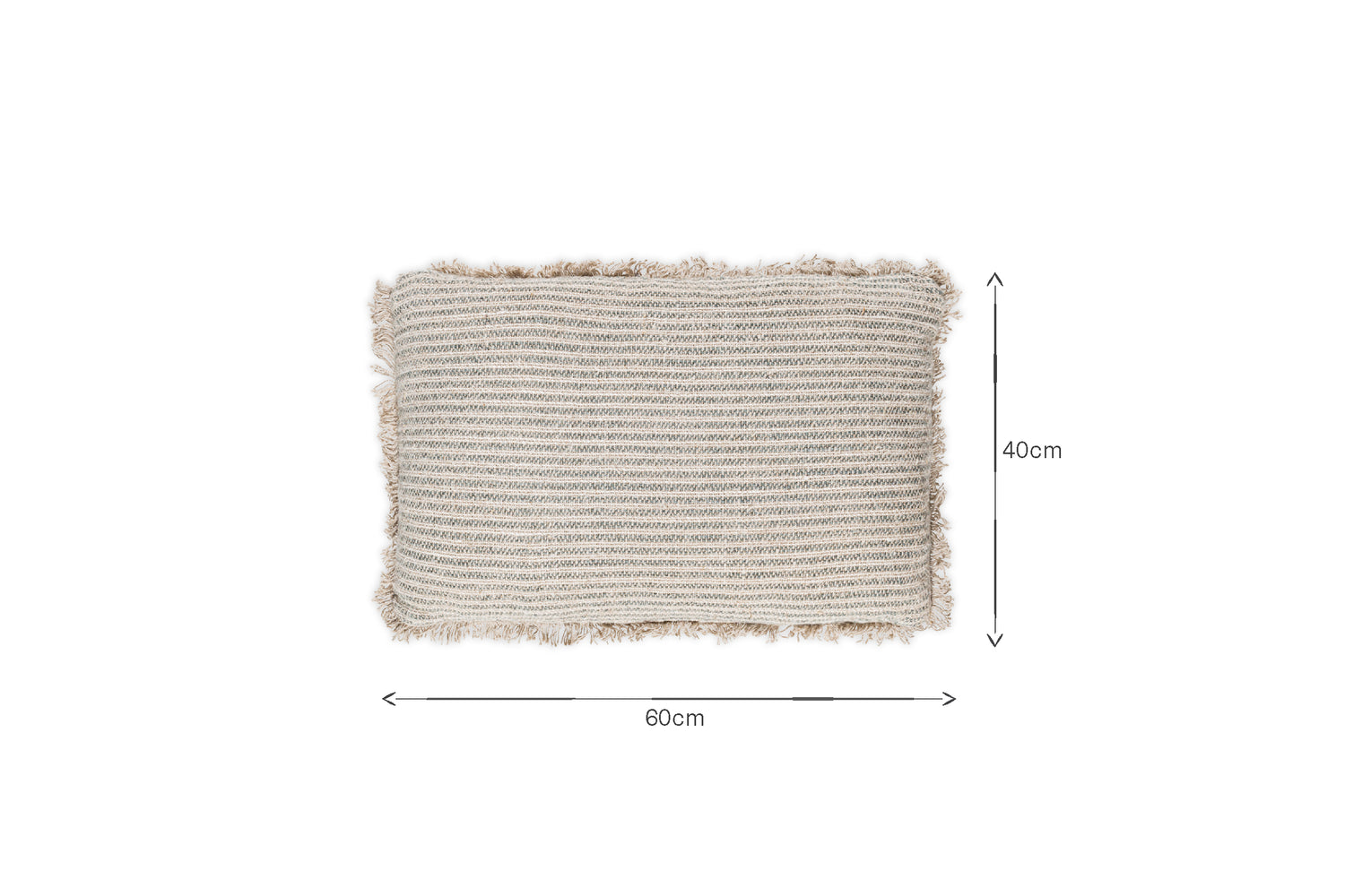 Gili Linen Cushion Cover - Dark Green & Natural