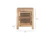 Ibo Reclaimed Wooden Slatted Cabinet – Natural - Small
