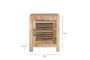 Ibo Reclaimed Wooden Slatted Cabinet – Natural - Small
