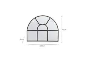 Imoma Iron Overmantle Arch Mirror