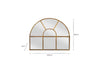 Imoma Iron Overmantel Arch Mirror - Brass