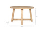 Indali Mango Wood Round Dining Table - Natural