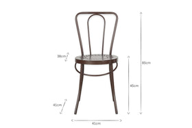 Jeavika Iron Outdoor Bistro Chair  - Black