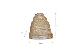 Jatani Wire Lampshade - Antique Brass - Small Oval