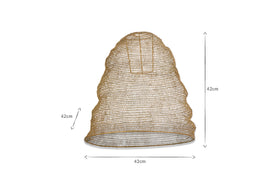 Jatani Wire Lampshade - Antique Brass - Small Oval