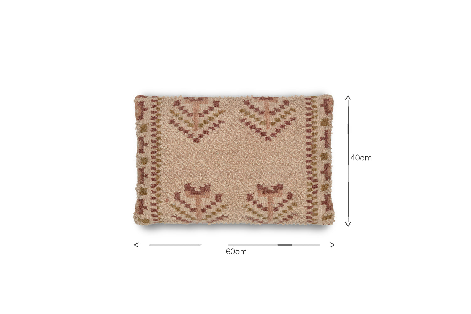 Kandy Wool & Cotton Cushion Cover - Dusty Pink