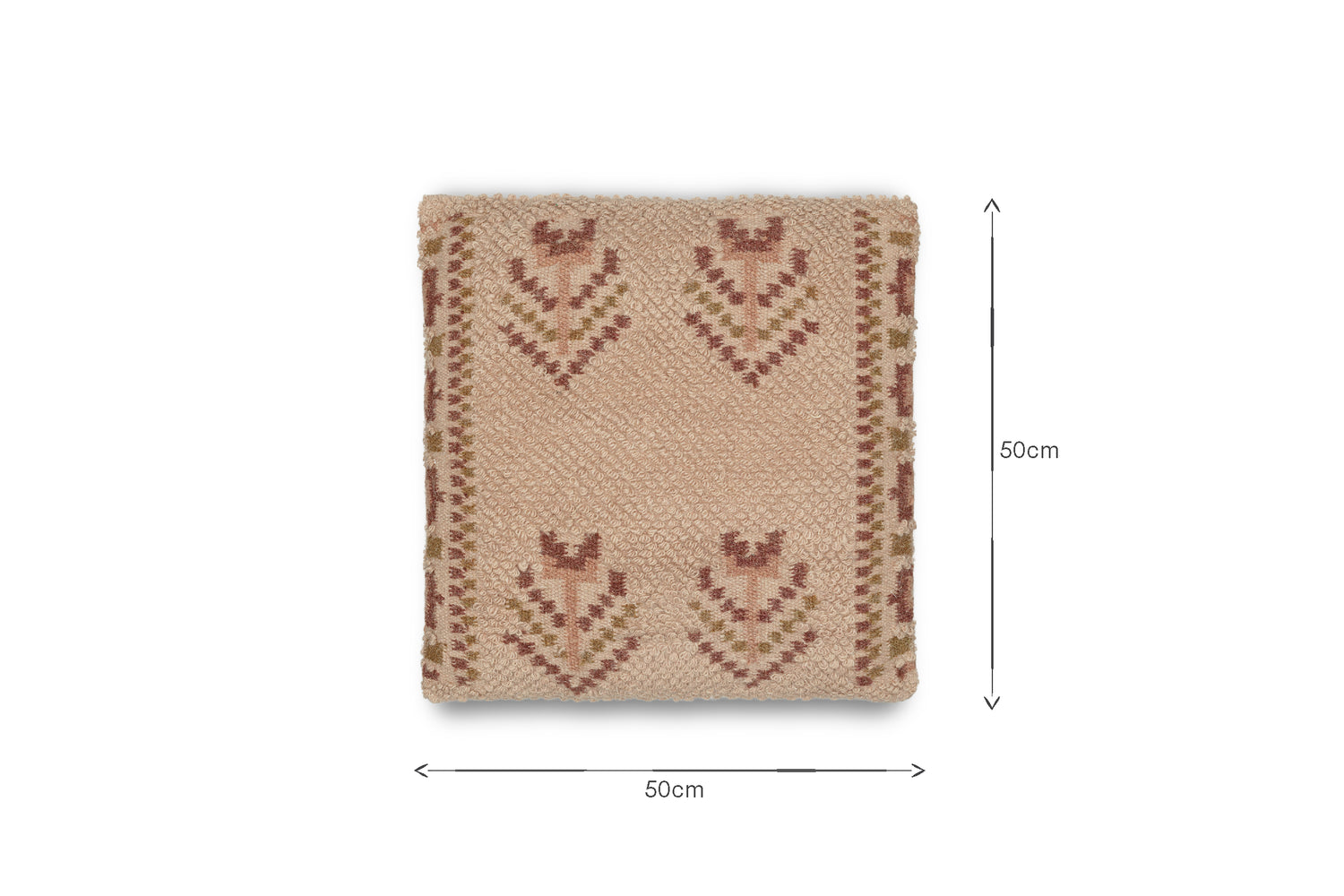Kandy Wool & Cotton Cushion Cover - Dusty Pink