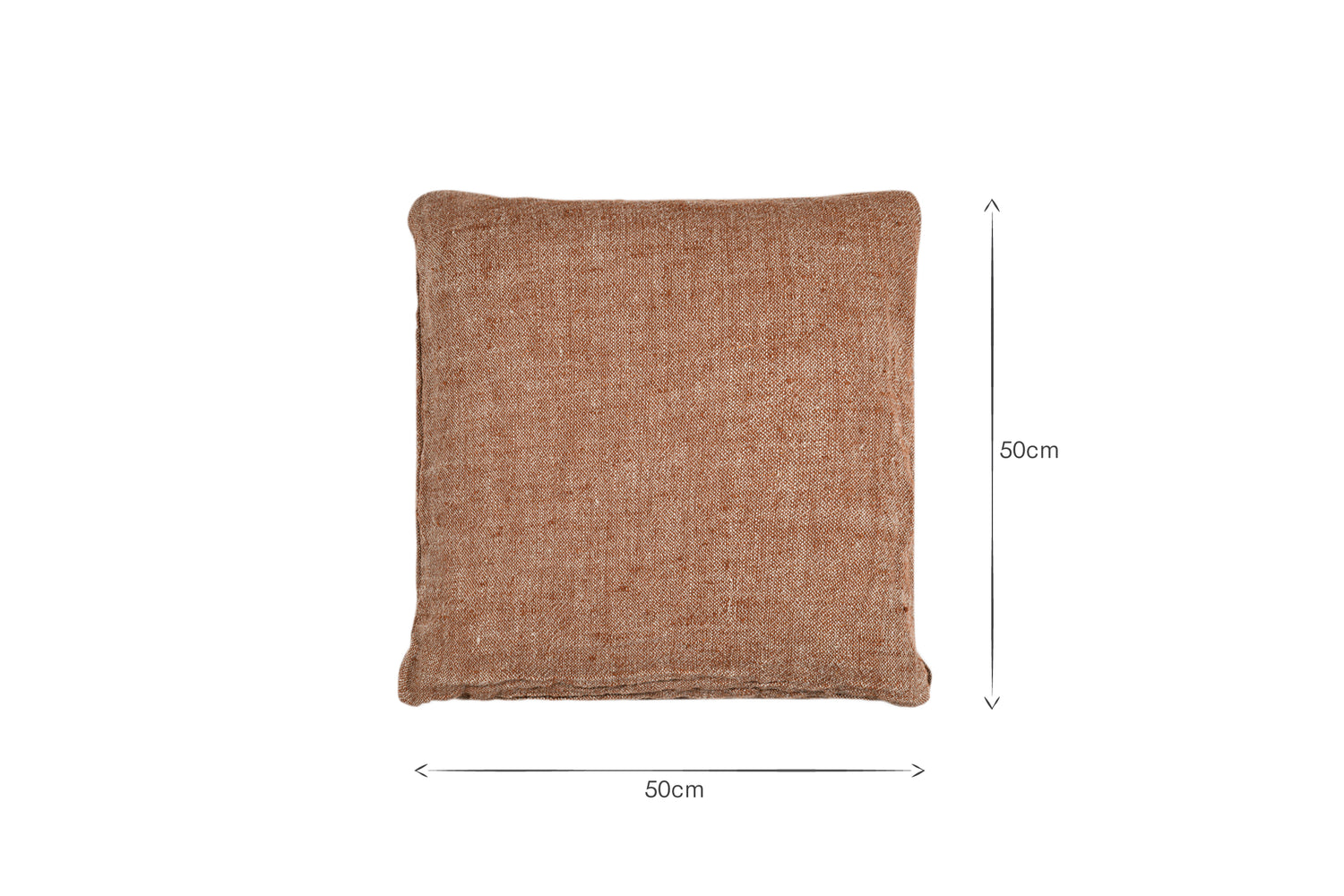 Kana Linen Cushion Cover - Rust