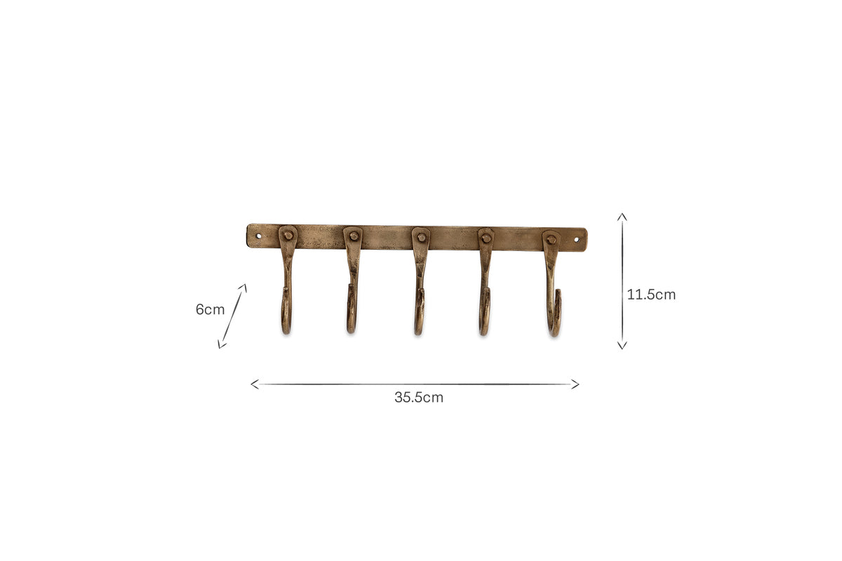 Kuna Iron Hooks - Antique Brass