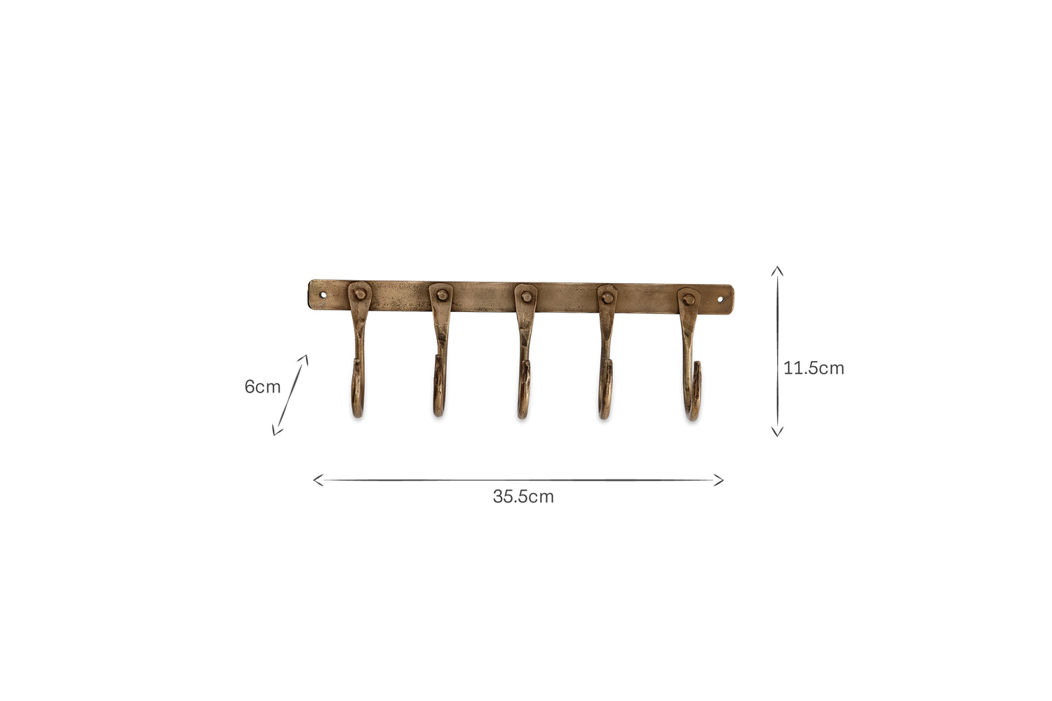 Kuna Iron Hooks - Antique Brass