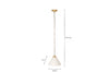 Kiara Organic Shape Ceramic Pendant Light - Off White & Antique Brass