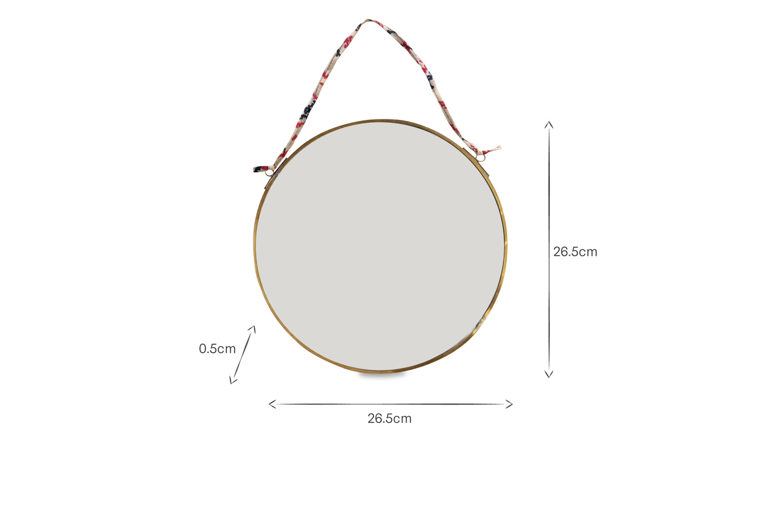 Kiko Round Mirror - Brass