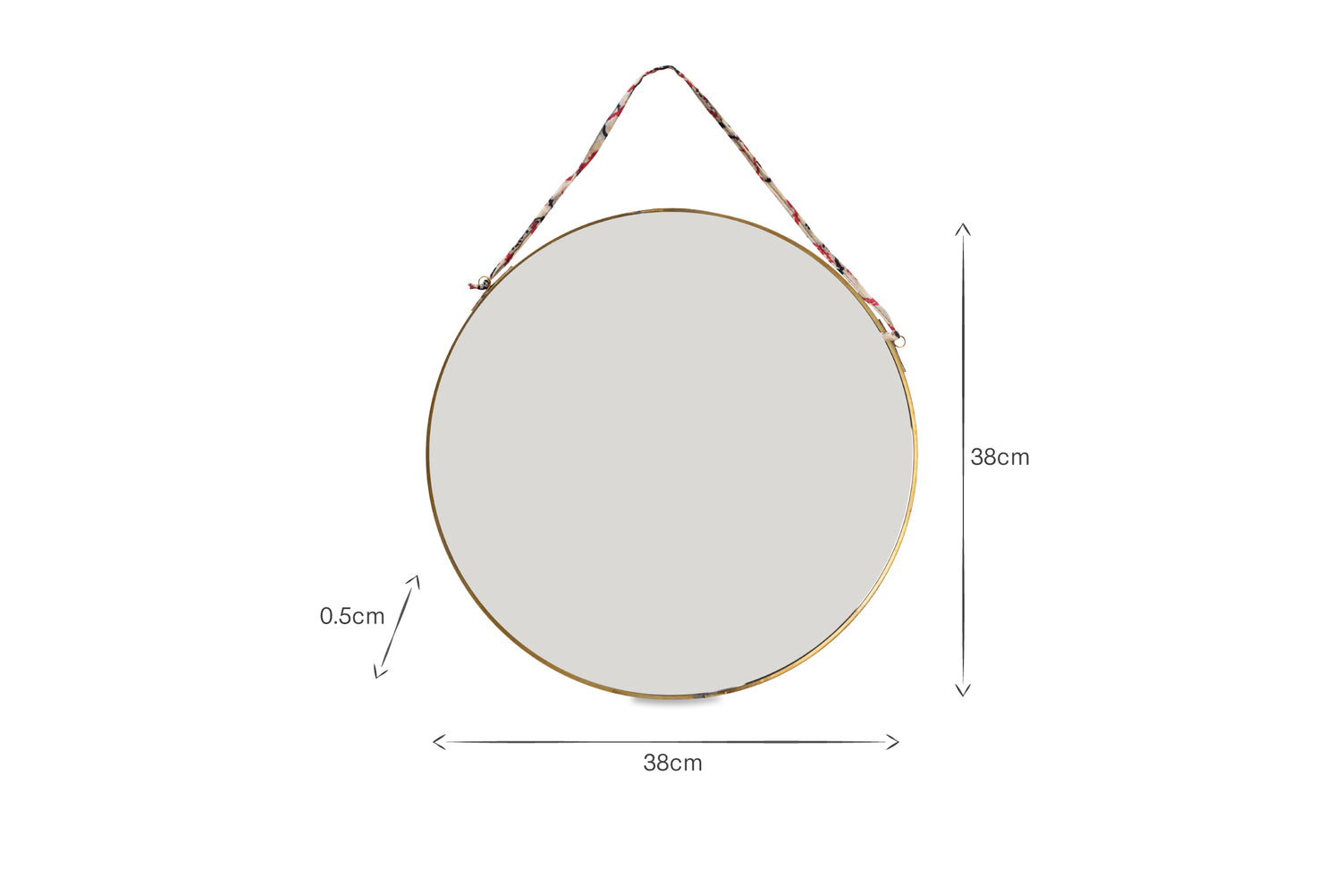 Kiko Round Mirror - Brass