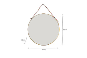 Kiko Round Mirror - Brass