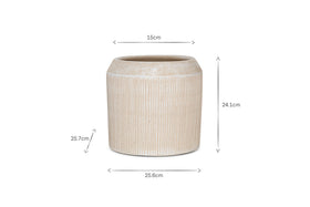 Kubo Ceramic Planter - Cream
