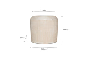 Kubo Ceramic Planter - Cream