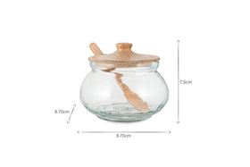 Kali Round Storage Jar - Natural & Clear