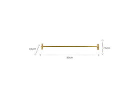 Laila Iron Hanging Rail - Brass