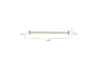 Laila Iron Hanging Rail - Brass