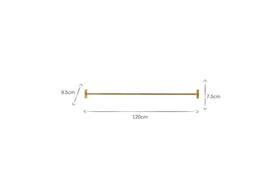 Laila Iron Hanging Rail - Brass