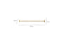 Laila Iron Hanging Rail - Brass