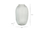 Linsy Ribbed Glass Vase - Clear