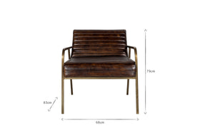 Mirai Ribbed Leather Armchair
