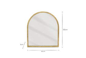 Murwara Arch Mirror - Antique Brass