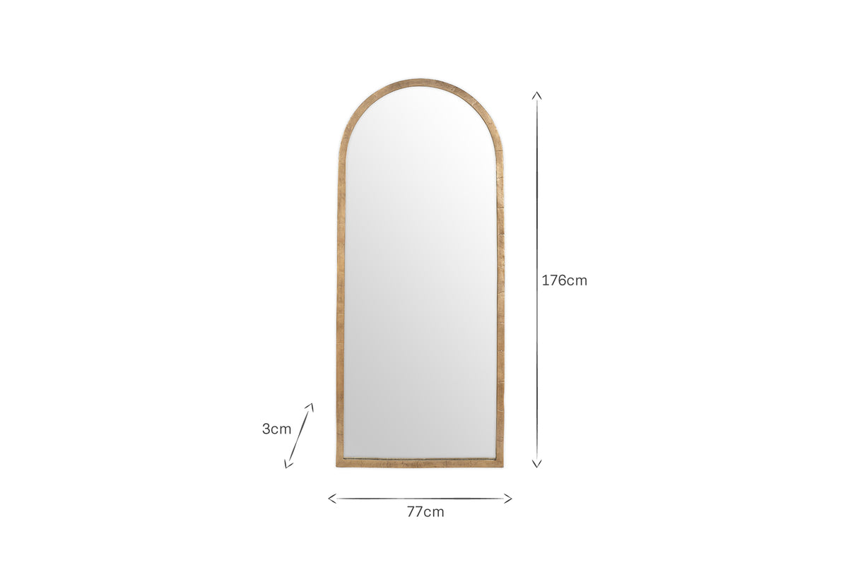 Murwara Full Length Mirror - Antique Brass