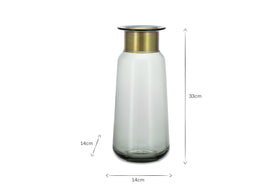 Miza Glass Vase - Smoke