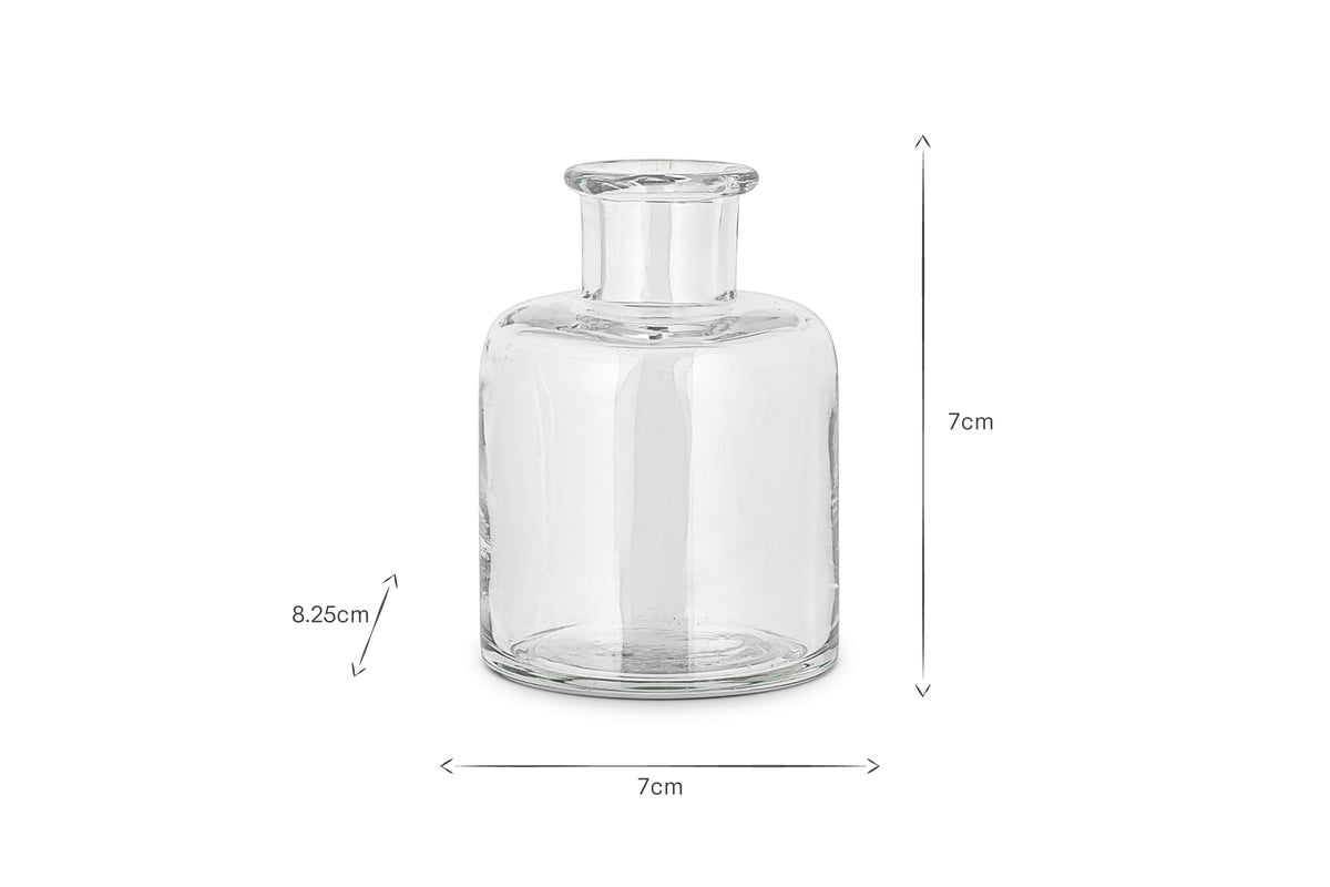 Mayumi Recycled Glass Bud Vases - Clear (Set of 3)